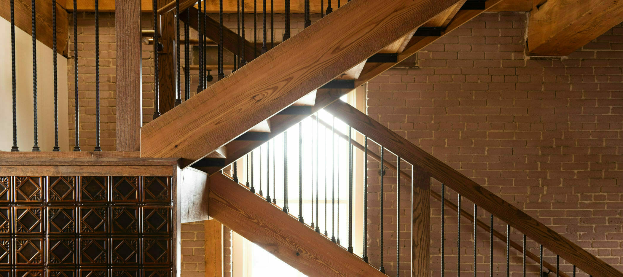 Rustic Stairs and Decorative Accents inside The Mill in Hershey